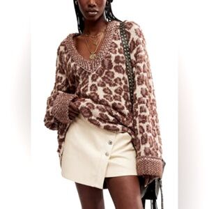 Free People Little Animal V Neck Pullover​​